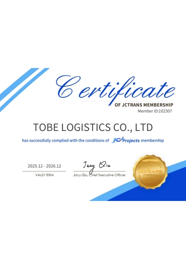 TOBE LOGISTICS là thành viên của JCtrans Projects
